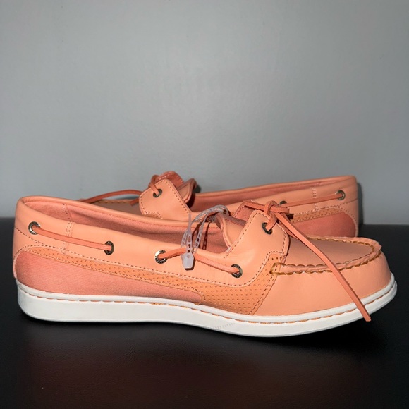 Sperry Starfish Eco Perf Top-Sider Women’s Leather Boat Shoes Size 9.5 Coral - Picture 4 of 9